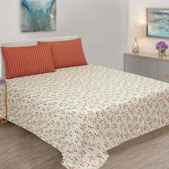 Flat sheet with two pillows